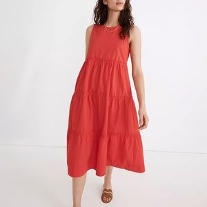 Madewell Cattail Tiered MIdi Dress
